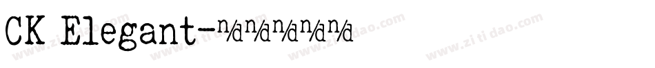 CK Elegant字体转换